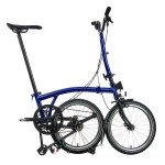 BROMPTON P Line Bolt Blue Lacquer 12-Speed sulankstomas dviratis su aukštu vairu